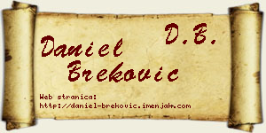 Daniel Breković vizit kartica
